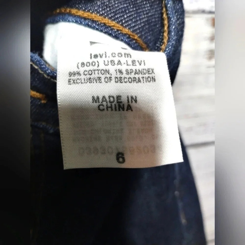 Levi's Original 515 Dark Blue Wash Shorts Spring Summer 5 inch inseam size 6 - Picture 6 of 7